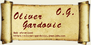 Oliver Gardović vizit kartica